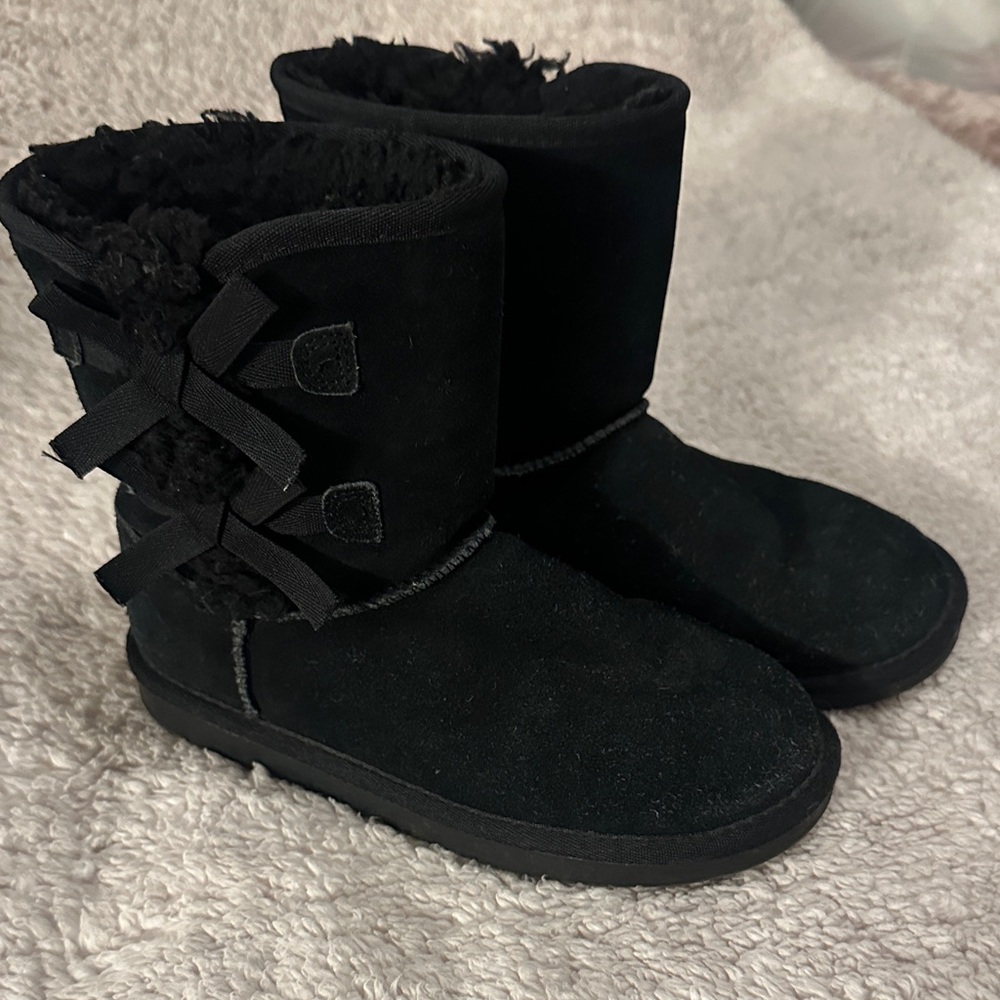 UGG Black Kids Boots with Bows